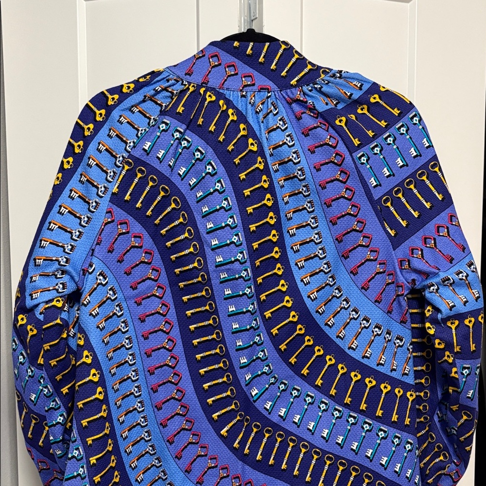 NWT [Paolita] London Arnall Phoebe Key Pattern Bright Blue Dress/Tunic Women’s S - Picture 10 of 13